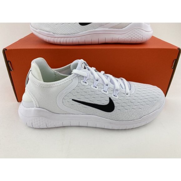 Nike Free RN 2018 White Black Men's Running Shoes Sneakers - Picture 5 of 12